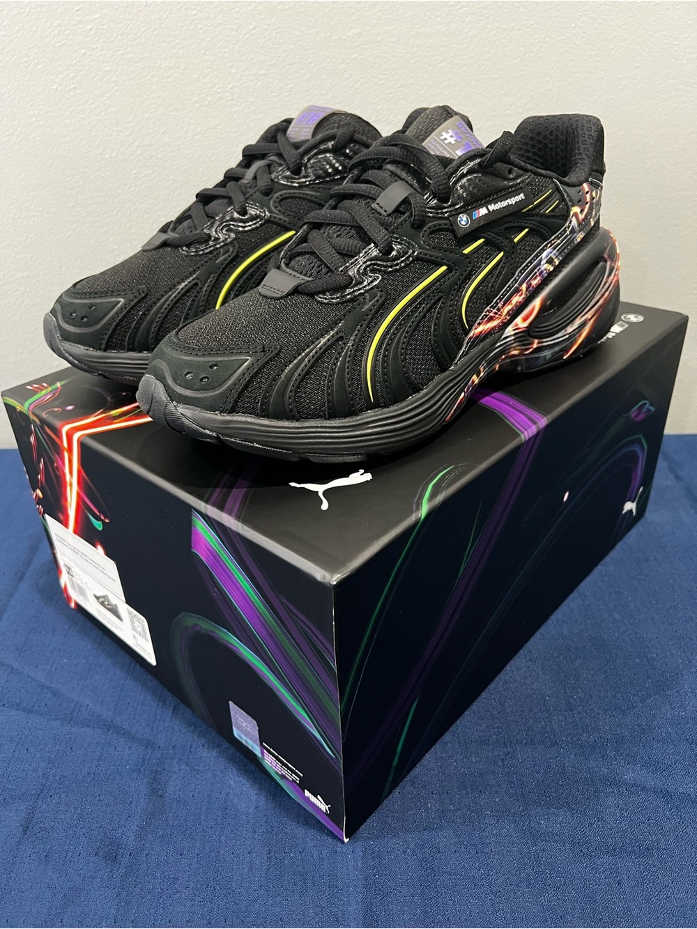 PUMA BMW M Motorsport Art Cars Inverse Cao Fei Black Sneaker 309048-01 Size 9.5